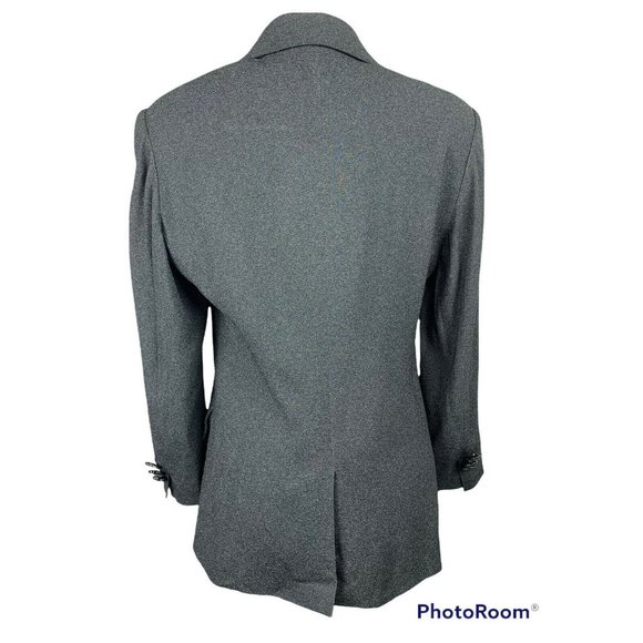 Vintage Cheap and Chic MOSCHINO Suit 10 Charcoal Gray Pants Blazer Jacket 90s - Picture 5 of 12